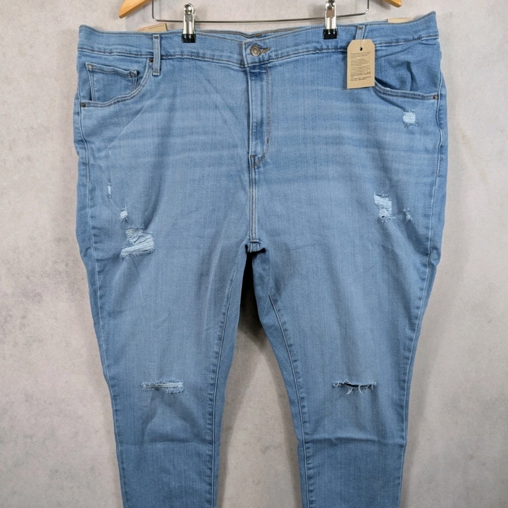 Levi’s 721 High Rise Skinny Jeans Women’s Size 26W Distressed Light Wash NWT